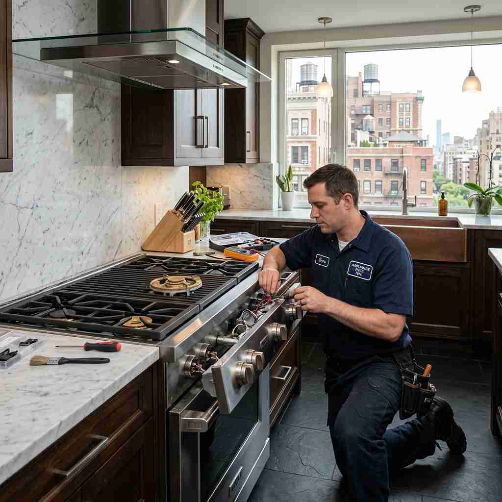 Fixvero Cooktop Repair Technician Servicing Upper West Side Kitchen